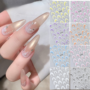 3D Embossed French Ruffle <b>Nail</b> Stickers Self Adhesive <b>Nail</b> Art <b>Decals</b> Custom Logo Salon Manicure Decoration <b>Nail</b> Sticker - Product Image 4