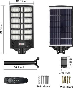 Lámpara Solar LED de Alta Luminosidad IP65 para Calle, Jardín, 3000W-8000W, Todo en Uno, Integrada, para Exteriores - Product Image 6