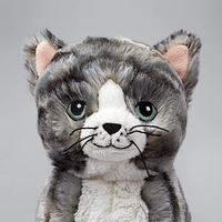 Vente chaude Simulation Mignon Chat Poupée Réaliste Chat En Peluche Jouet Cadeau D'anniversaire Décoration Gris En Peluche Chat En Peluche Jouet