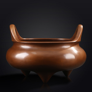 กระถางธูปทองเหลืองสีแดงขนาดใหญ่ - Product Image 4