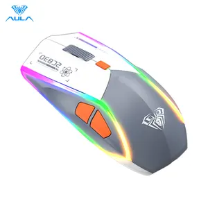 AULA SC830 RGB USB BT5.0 Mouse Gaming, Mouse Gaming berkabel 2.4G, jalur yang dapat diprogram non-slip roller untuk gamer laptop PC