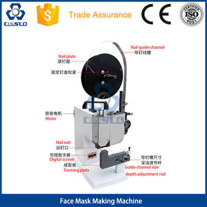 Precio bajo <span class=keywords><strong>FFP2</strong></span> FFP3 KF94 N95 plegable forma de taza máscara respirador de goma elástica LOOP BAND uñas máquina de encuadernación - Product Image 2