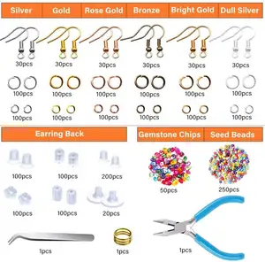 Bán Buôn DIY Nguồn Cung Cấp Trang Sức Làm Kit Công Cụ Charms Phát Hiện Hạt Dây Cho Vòng Đeo Tay Vòng Cổ Bông Tai Vòng Đeo Tay