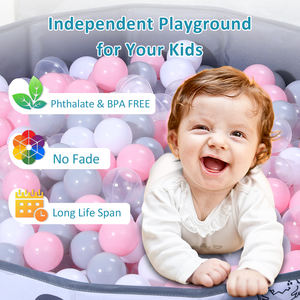 Coloré écologique commercial sport enfants bébé intérieur océan doux jeu mousse en vrac blanc clair 5000 fosse en plastique <span class=keywords><strong>piscine</strong></span> jouet balles - Product Image 3