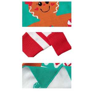 ชุดเดรสถักลายขนมปังขิงสำหรับเด็กผู้หญิงชุดกระโปรงสเวตเตอร์คริสต์มาสสำหรับเด็กสไตล์ใหม่ - Product Image 3