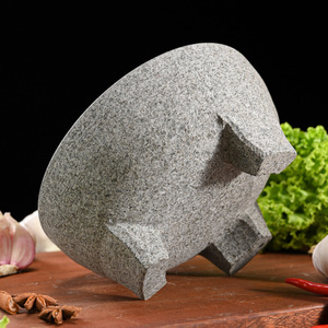 Stone Mortar And Pestle Set Natural Stone Carving Garlic <b>Grinder</b> <b>Herb</b> Spice Tools Manual Durable - Product Image 2