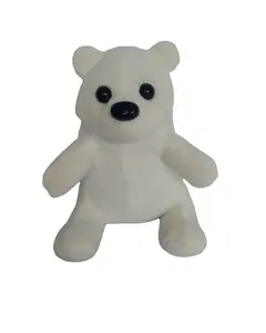 New sunrise Stuffed white Polar bear with blue scarf keyrings, Online sales, Gold supplier, OEM & ODM, Toy produce