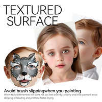 Planche d'entraînement transparente noire pour la peinture sur visage, réutilisable et lavable, avec surface givrée