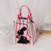 Vente en gros de sac à main tissé à boucle d'anneau, pochette fourre-tout, nouveau sac à boucle magnétique tridimensionnel tricoté