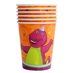 Gobelets en papier jetables pour fête, couleur unie, thème de fête d'anniversaire, fournitures pour fête - Product Image 6