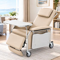 Fauteuil médical inclinable pliant pour patients et personnes âgées, avec table latérale réglable en trois positions et certifié CE ISO – Vente en gros fabricant