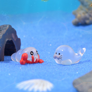 Nouvelle série d'animaux marins en résine peints à la main pour la décoration, mini-<span class=keywords><strong>lions</strong></span> marins, crabes ermites, poulpes, jouets en sachets surprises, artisanat - Product Image 4