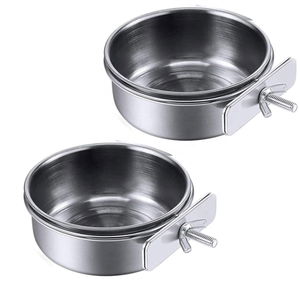 Thép không gỉ chim ăn món ăn ly chim trung chuyển kim loại thực phẩm nước Bát Pet lồng ly chủ cho chim - Product Image 2