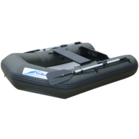 Bateau pneumatique à rames en PVC épaissi de 0,9 mm avec plancher pneumatique, support pour moteur hors-bord, vert, pour la pêche et les sports nautiques