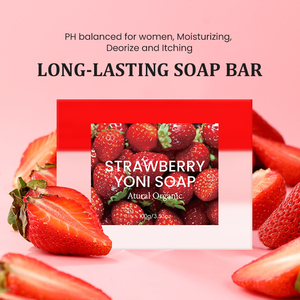 <span class=keywords><strong>Savon</strong></span> de Soin <span class=keywords><strong>Intime</strong></span> aux Probiotiques et Ingrédients Naturels OEM/ODM, <span class=keywords><strong>Savon</strong></span> Yoni à la Fraise <span class=keywords><strong>pour</strong></span> Femmes, Équilibre du pH - Product Image 3