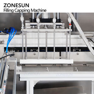 ZONESUN ZS-ASPM4 モノブロック自動4ヘッド磁気ポンプ式縦型ジュース液体スパウトパウチ充填キャッピングマシン - Product Image 5