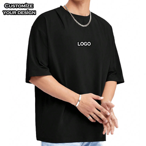 High Quality 100% Cotton Customized Blank Men's T-shirts Heavyweight Oversized T-shirt Printing Custom Short Sleeve T-Shirt - Product Image 2
