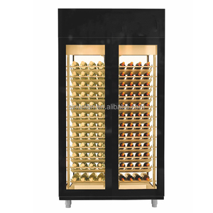 Armoire de bar à vin en acier inoxydable à température unique, refroidie par air, pour cave à vin rouge, présentoir pour whisky et armoire de présentation WD120 - Product Image 1