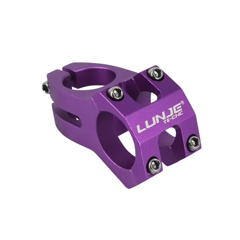 LUNJE MTB Stem 31.8x45mm Mountain Bike stelo ad alta resistenza Downhill Bike manubrio corto parti della bici