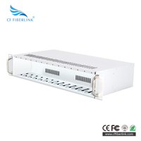 Rack de Fibra Óptica IP de 14 Ranuras 2U con Doble Alimentación Redundante, Marco de Aleación de Aluminio de Alta Disipación de Calor