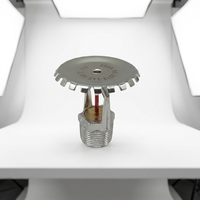 K8.0 155 ° Détecteur d'incendie vertical à ampoule en verre chromé à réponse rapide et couverture étendue pour système de protection incendie