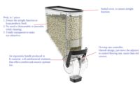 Présentoir de supermarché à poubelle à gravité en plastique dispensadores de granos distributeur de grains pour aliments en vrac
