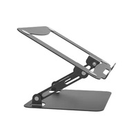 Polyvalent 360 °   Support de bureau pliable en métal pour ordinateur portable et tablette, réglable en hauteur et rotatif, avec fonction de refroidissement
