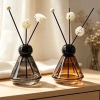 Bouteilles de diffuseur à roseaux de luxe de 100 ml, prêtes à être expédiées, en verre épais conique, vides, pour l'aromathérapie à domicile et au bureau