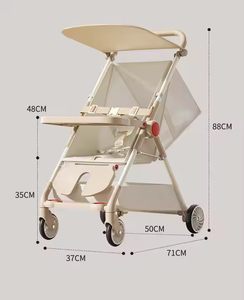 2024 Newest <strong>Double</strong> Push Handle Extra Wide Eco-friendly Aluminium Alloy Tricycle Kids Metal Baby <strong>Stroller</strong> 6 in 1 Foldable - Product Image 5