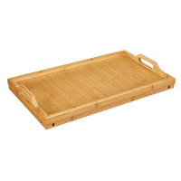 Bambus-Betttablett mit klappbaren Beinen, personalisiertes Holz-Serviertablett mit Griffen, Frühstücks-Lapdesk, hölzernes klappbares Esstisch-Tablett