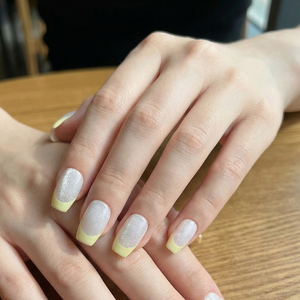 <span class=keywords><strong>Faux</strong></span> <span class=keywords><strong>ongles</strong></span> français faits main sur mesure, réutilisables, en ABS, couvrance totale, forme carrée, avec boîte d'emballage - Product Image 3