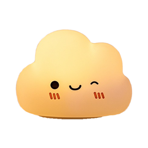 Высококачественный облачный светодиодный ночник перезаряжаемый силиконовый ночник с мультяшным дизайном милый облачный ночник для детей - Product Image 1