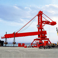 Grue portuaire mobile continue pour déchargement et chargement de conteneurs, grue portique et déchargeur radial rotatif télescopique pour navires