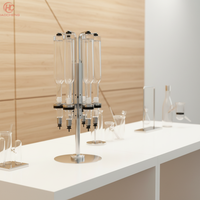 Distributeur de parfum rotatif à 6 flacons, présentoir rotatif, utilisé pour les activités commerciales, les banquets, les mariages, etc.