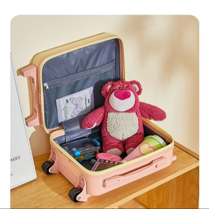 <span class=keywords><strong>Valise</strong></span> à roulettes pour enfants en ABS <span class=keywords><strong>de</strong></span> 15 pouces, avec serrure à combinaison antivol, roues silencieuses universelles, grande capacité <span class=keywords><strong>de</strong></span> rangement, vente en gros - Product Image 5