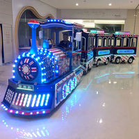 Train touristique électrique de 16 places, tramway FEC, aire de jeux, thème de Noël, musique, effet de fumée pour parc et école, nouveauté