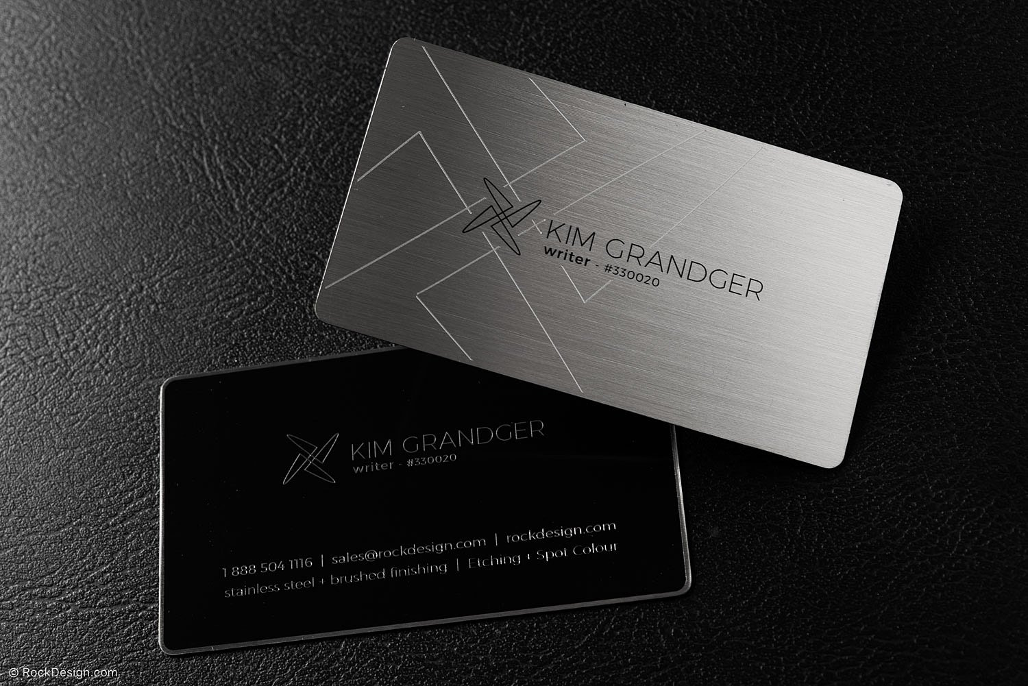 stainless steel business card