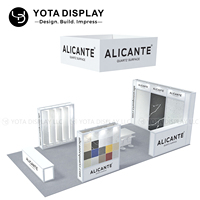 Stand d'exposition modulaire Yota 20x40 pieds en aluminium rétroéclairé, réutilisable, facile à installer, comptoir promotionnel portable pour salons professionnels
