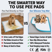 Plateau de propreté pour l'entraînement des animaux de compagnie, en silicone anti-fuite, pour chiens
