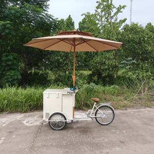 Carrito de Comida Rápida para Helados y Hot Dogs, con Congelador Eléctrico, Uso Comercial, Ligero, Móvil, de 3 Ruedas, de Metal y Espuma - Product Image 3