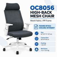 Chaise de bureau ergonomique moderne en maille, réglable en hauteur, pivotante, pour ordinateur, conférence, poste de travail, usage commercial et scolaire