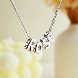 Wholesale Charms for Jewelry Making DIY Personalized Jewelry Women <b>Necklace</b> <b>Custom</b> Stainless Steel Cute Letter Pendant <b>Necklace</b> - Product Image 6
