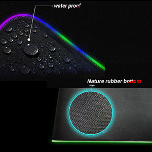 Tapis de souris de jeu LED RGB avec base en caoutchouc antidérapante, différents modes d'éclairage, non toxique, épaisseur 3/4 mm pour PC de jeu/ordinateur portable - Product Image 3