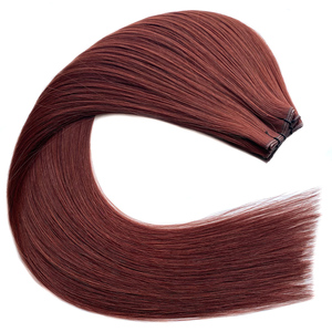 Extensions per <span class=keywords><strong>capelli</strong></span> <span class=keywords><strong>veri</strong></span> Haiyi Hair Genius Weft Double Drawn all'ingrosso, nuove, vergini, con cuticole allineate, popolari # 33 Colore Rosso - Product Image 2
