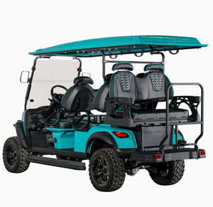 รถกอล์ฟไฟฟ้า 6 ที่นั่ง (4+2) ประสิทธิภาพสูง ผลิตจากสแตนเลสสตีล ทนทาน ใช้แบตเตอรี่ลิเธียม พร้อมเบาะนั่งพับได้ที่นั่งสบาย - Product Image 5