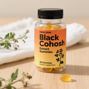 大人の女性のためのプレミアムカスタムブラックコホッシュガミーハーブエキスサプリメントホルモンバランス栄養サプリメントをサポート - Product Image 1