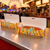 Caja Plegable Ecológica y Reciclable para Hot Dogs, con Logotipo Personalizado Impreso, Resistente a la Grasa, Fabricante de Cajas Desechables para Comida Rápida