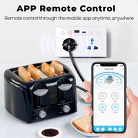Tuya WiFi enchufe Universal Smart Home USB + tipo C UE EE. UU. Reino Unido enchufe Control remoto temporizador Monitor de alimentación Interruptor táctil de pared trabajo Google