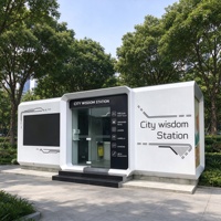 Cabine modulaire autonome 5G intelligente en structure acier préfabriquée pour station urbaine et zone scénique de parc