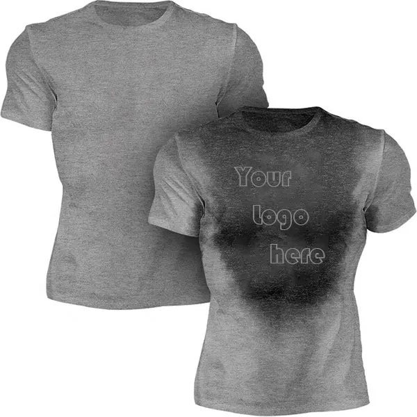 Custom Logo Streetwear Hidden Message Gym Training T-Shirts Multiple Color Cotton Men's Sweat Activated T Shirt